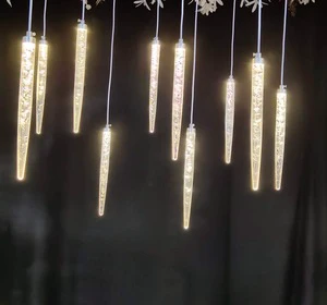 Romantic Wedding Stage Decor 10-Head Acrylic Luminous Chandelier LED Light Source Ceiling Decoration Layout Lamp for Weddings