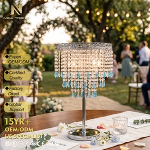 Premium Battery Powered Rechargeable Cordless Crystal LED Table Light For Wedding Party Event