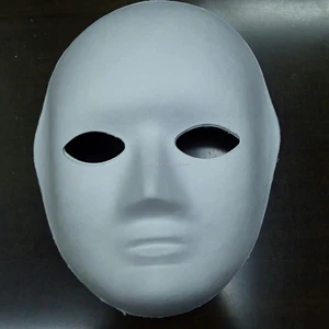 Customizable Vacuum Formed Plastic Face Piece, Banquet and Party Face Piece, Gold and Silver Full Face and Half Face Piece