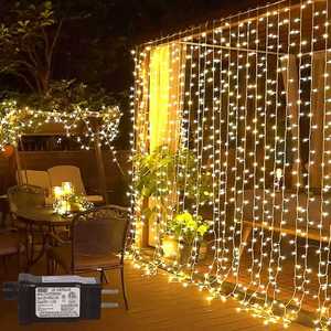 Hot Sale LED Fairy Curtain Light 3*3M Christmas Outdoor Home Wall Window Party Wedding Decoration Safety Fairy String Light