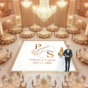 Custom Size Newlyweds Wedding Dance Floor Sticker Backdrop Sign Self-Adhesive Vinyl Wrap