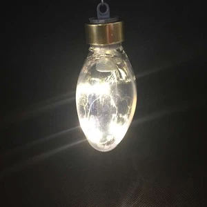 Wholesale 8cm plastic Led Light up Clear Plastic Christmas Ball Ornaments for Tree Decoration