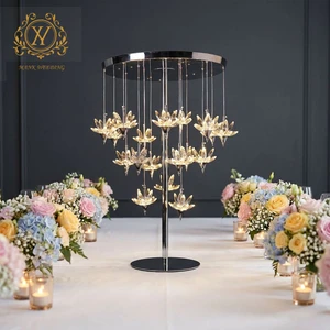 LED Crystal Glass Chandelier for Wedding Villa Living Room and Flower Stand Lighting Chandeliers & Pendant Lights