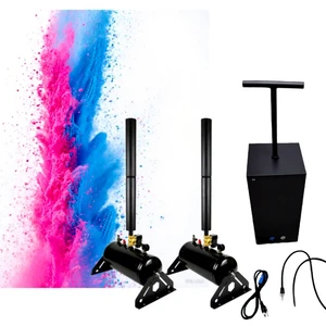 Super Large High FX Compressor Air CO2 Blaster Square Baby Shower Confetti Streamer Machine Color Smoke Powder Tnt Gender Reveal