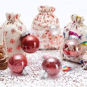 Christmas Ball Ornament,Hanging Christmas Ball Baubles Set with Stuffed Delicate Decor Eco-friendly