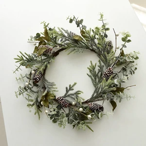 Christmas Wreath Door Hanging Decoration Eucalyptus Wreath Artificial Flower Wreath Wedding Decoration Christmas Ornaments