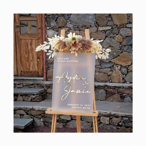 2023 New Style Frosted Acrylic Wedding Welcome Sign 3D Welcome Sign Wedding Decorations