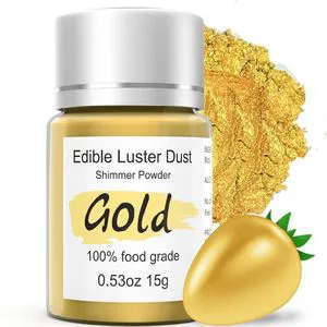 Gold Edible Luster Dust Baking Ingredients Powder Edible Shimmer Glitter for Cake Decoration