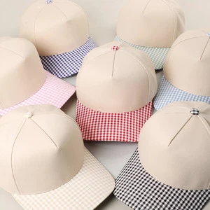 Customized New Hat Plaid Print Unisex Cotton Baseball Hats Logo Custom Trucker Hat Christmas Women's Frame Blank Baseball Cap