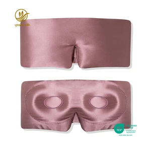 High Quality Stylish New Design 3D King Size Blindfold Sleep Mask Breathable Woven Label 6A Grade Mulberry Silk Eyemask For Gift