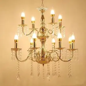 Luxury Acrylic Chandelier Wedding Chandelier Background Chandelier Wedding Decoration LED Hotel Decoration Lights