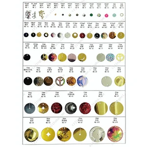 Loose PVC Sequins In Gold, Silver, and 1000+ Colors, Multi-size Round Shape, For Apparel, Bags, and DIY Craft Decoration.