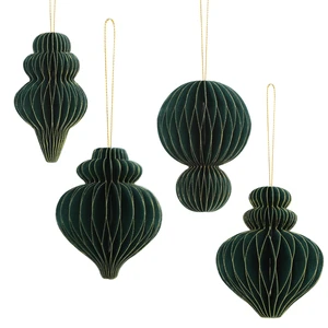 Christmas Eco-Friendly 3D Paper Balls Tree Ornaments Ball Xmas Hanging Tree Pendants Magnet Home Party Decor 2026 New Year Gift