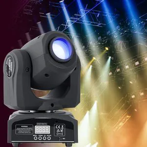 Topflashstar Moving Head DMX Stage Light Beam Lamp for Night Club Disco Dj Wedding Party Supplies Creates Atmosphere