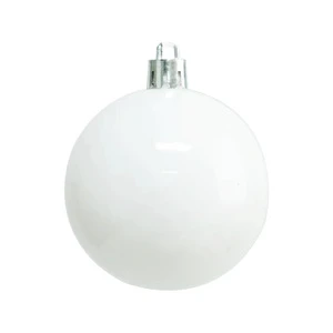 Christmas Tree Decoration Ornaments Christmas Hanging Pendant New Year Accessories Plastic Small White Ball in Multiple Sizes
