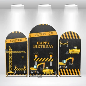 Custom Free Design Aluminum Frame Fabric Arch Backdrop Cover for Birthday Wedding Party