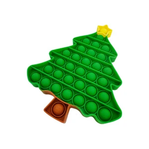 Christmas Pop Fidget Toy Silicone Sensory Christmas Tree Santa Hat Gloves Push Bubble Squeeze Toys Stocking Stuffers Presents
