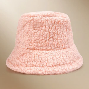 Fuzzy Bucket Hat For Women Wide Brim Faux Fur Winter Warm Hat Fisherman Cap For Lady Fisherman Hat Promotion Gifts
