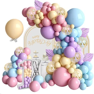 Party Balloons Set Multicolor Latex & Confetti