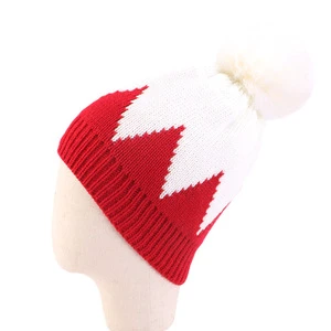 Christmas Wholesale 2024 Winter Hats Custom Logo Embroidery Knitted Beanie Hats for Men Women Unisex Babies Kids in Stock
