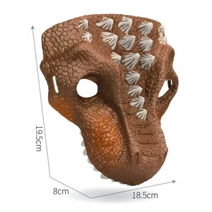 New Arrival Realistic Plastic Dinosaur Masks Toys for Kids and Parties on Sale