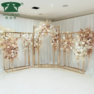 Wedding Arch Gold Stainless Steel Wedding Party Floral Backdrop