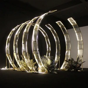 Modern Indoor Outdoor Wedding Arch Decor for Balloons and Flowers Party Supplies with Metal Frame