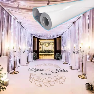 Factory Custom 20*20ft Removable Self-Adhesive PVC Vinyl Stickers Glossy Wedding Dance Floor Wrap For Hotel Decoration Decals