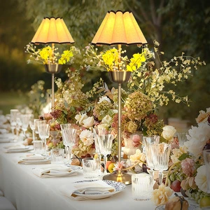 59cm Rechargeable Wedding Decoration Table Light Touch Switch Replaceable Lampshade Usb Cordless Table Light