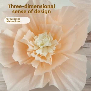 Giant Pleated Handmade Paper Flower Wedding Decoration Background Layout Simulation Flower Multicolor Optional