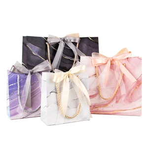 Colorful Heavy Duty Kraft Paper Shopping Gift Wrap Bags With Handles for Boutique Party Wedding Handle Bags