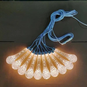 2025 High-quality New Wedding Props Acrylic 10heads Luminous Drop Chandelier Wedding Stage Ceiling Decoration Lights