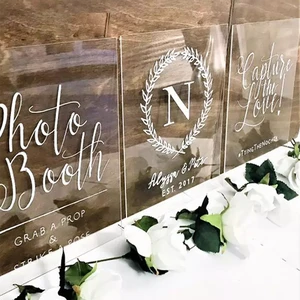 2021 Wholesale Customized Personalized Clear Acrylic Wedding Signs
