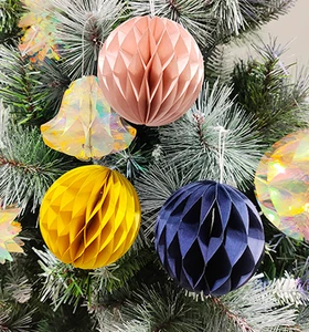 High Quality Christmas Tree Ball Ornaments 9cm Height 120gsm Art Paper Classic Offset Printed CE-2P077