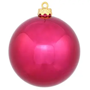 Seamless Glass Big Pink Christmas Tree Ball with Logo Custom Xmas Bauble Promotional Gift