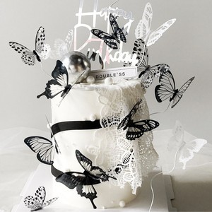 Wholesale Elegant Acrylic Butterfly Birthday & Mother's Day Cake Toppers