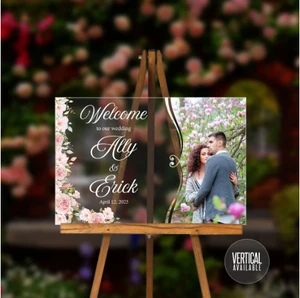 High Grade Acrylic Wedding Welcome Board Custom Wedding Slogan Including Dear Smooth Surface Wedding Banquet Decor Supply