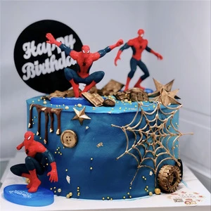 Cake Decorating Supplies Hot Selling 6pcs/set Spider Cartoon Birthday Cake Topper Decoration Party Decoration