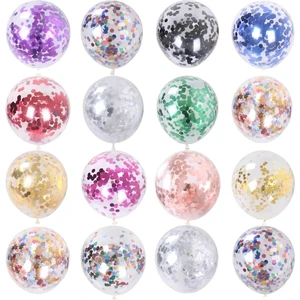 Latex Inflatable Transparent Glitter Thickened 50 Pack Shiny Decorative Party Balloons for Birthday Parties and Celebrations