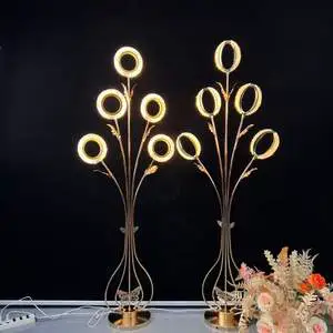 Wedding Supplies Gold Metal LED Road Light for Wedding Events Decoration