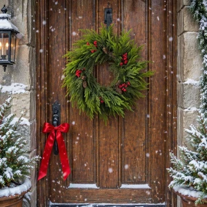 Christmas Artificial Wreath, Christmas Door Hanging and Wall Decoration