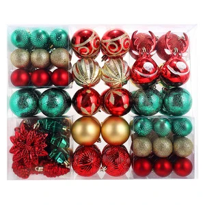 2023 Stock Decoration Suppliers Tree Ornaments Decorations Bulk Luxury Christmas Decorations Ball
