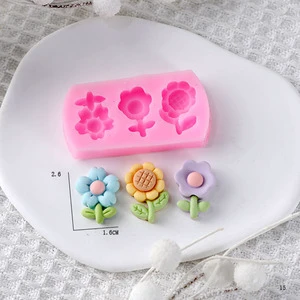 Cartoon Animals Ice Cream Flower Silicone Molds Creative Fondant Cake Chocolate Mould Cake Decoration Accessories