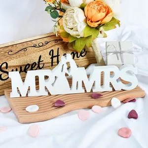 Mr Mrs Wedding Signs Acrylic/Wooden/PVC Eco-friendly Waterproof Customizable Photo Props Party Banner Decorations Customized