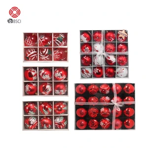 New Design Plastic Christmas Balls Spheres with Hand Painted Christmas Ball & Tree Ornaments Luxury Bolas De Navidad