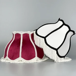Fabric Lampshade With Tassels Chandelier Ceiling Light Hanging Lamp Lighting Led Decorative Chandelier