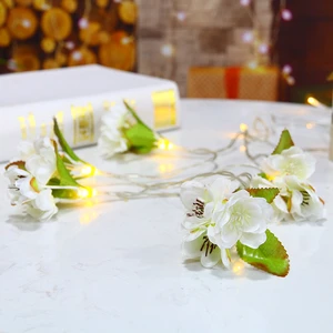 Warm White 10L Artificial Flower Led String Light Chain for Wedding Home Decoration Holiday Lights Spring Outdoor Motif Lights