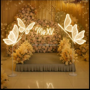 Wedding Stage Decorations Ceiling Butterfly Lights Decor Luminous Lamp Led Butterflies for Party Event