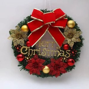 Christmas Decoration Supplies Christmas Wreath Indoor Outdoor Christmas Tree Hanging Garlands Wall Window Front Door Wreaths