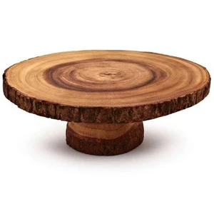 Hot Selling Product Cake Decorating Accessories Round Shape Wooden Cup Cake Stand Tableware Cake Serving Stand Party